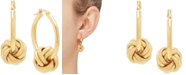 Italian Gold Love Knot Drop Earrings in 14k Gold